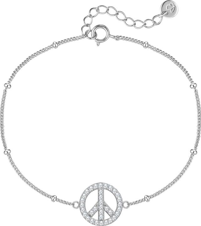 Produktbild Glanzstücke München Damen Armband Peace - 36608 (17 cm, Sterling Silber)