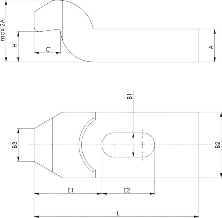 Produktbild Amf Spanneisen gekröpft