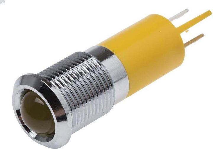 Produktbild RS PRO LED vorst 14mm chrom 24VDC HE gelb IP67