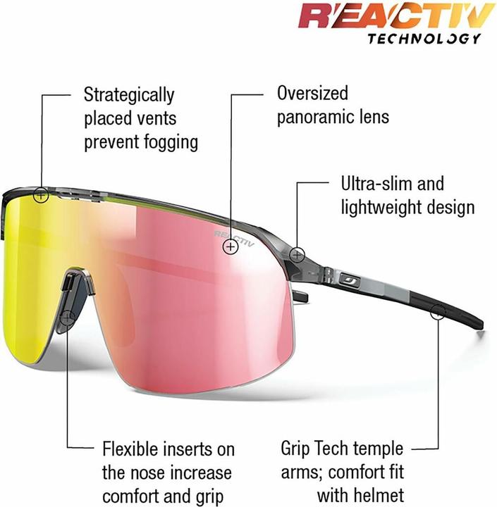 Image du produit Julbo Density Schwarz Durchscheinend Glänzend Grau REACTIV 13 Light Amplifier (Anthracite, Noir)