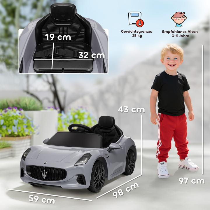 Actual product image Aiyaplay Kinder Elektroauto Kunststoff, Metall Grau (12 V)