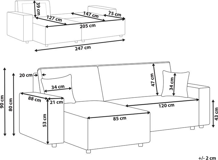Actual product image Beliani Abacka (Corner sofa)