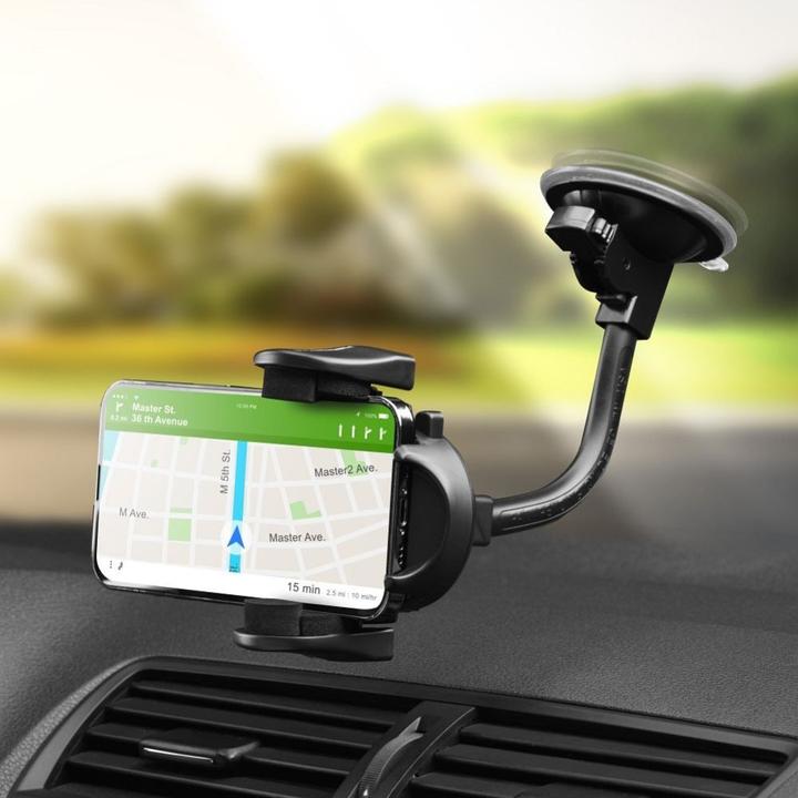 Actual product image Forcell Stylus F-GRIP Oval 17 cm car holder for windshield / dashboard / air vent black