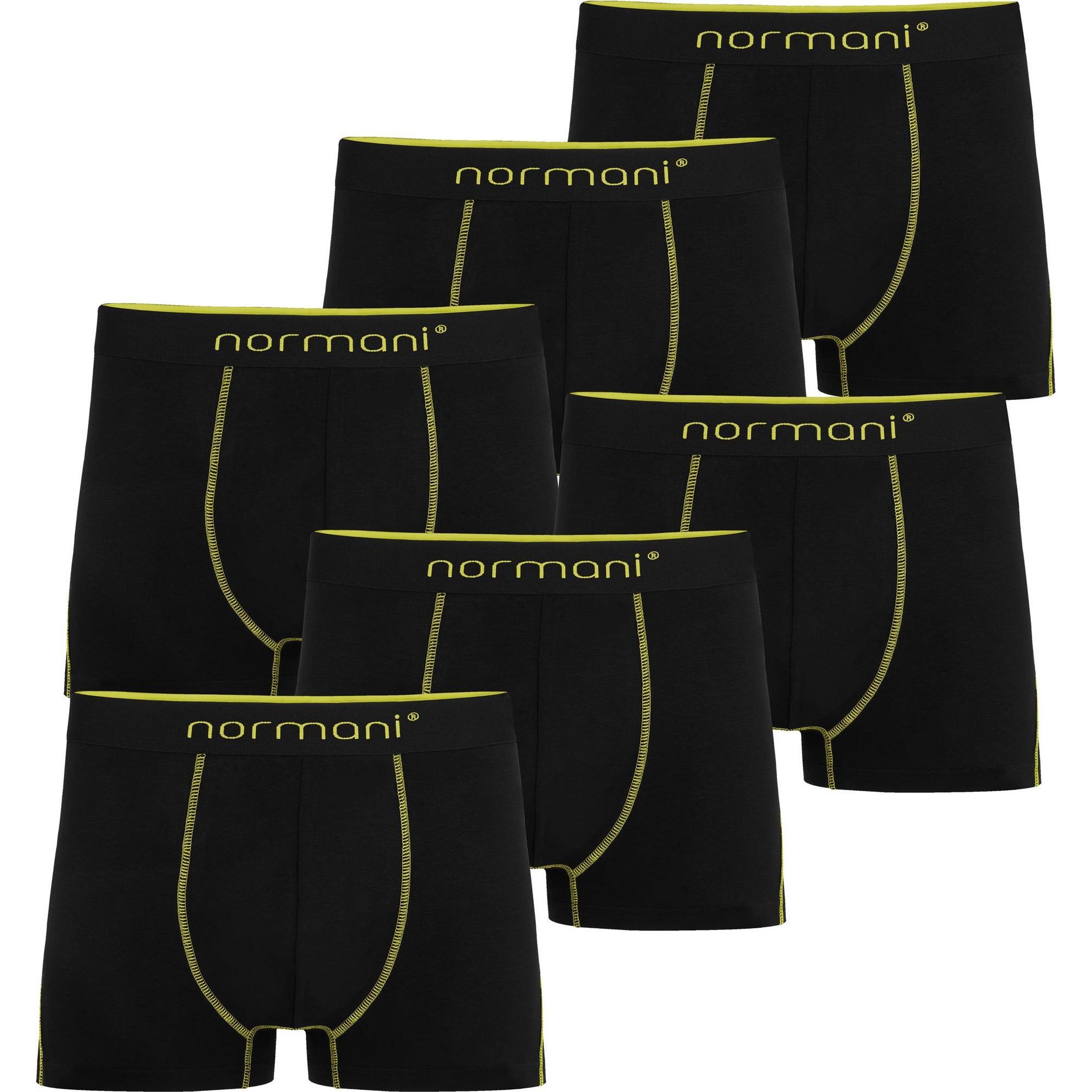 Thumbnail - Normani, Herren, Unterhosen, 6 Herren Baumwoll-Boxershorts, Gelb, (S, 6er Pack)