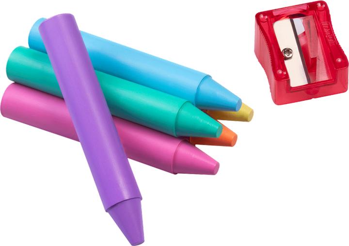 Produktbild Jovi Jovicolor Wachsmalstifte rund, pastel farblich sortiert, 60 Stück in Dose, 1 Spitzer (60x)