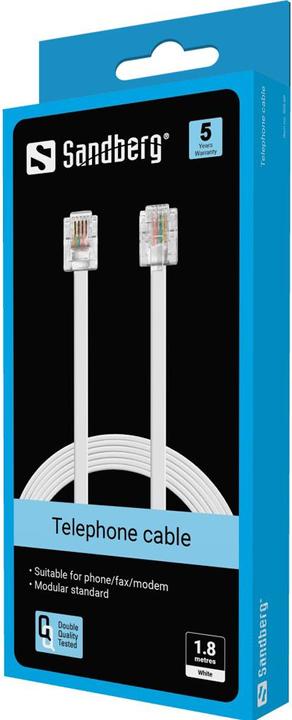 Immagine prodotto Sandberg Telefoni RJ11-RJ11 1,8 m