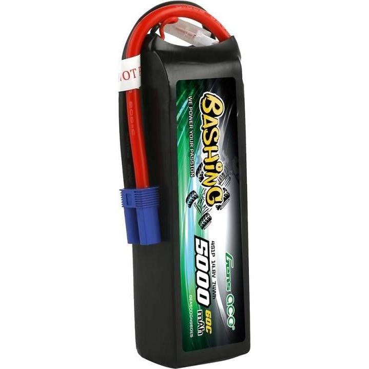 Thumbnail - Gens Ace Akumulator LiPo Bashing 5000mAh 14,8V 4S1P 60C EC5 (14.80 V, 5000 mAh)