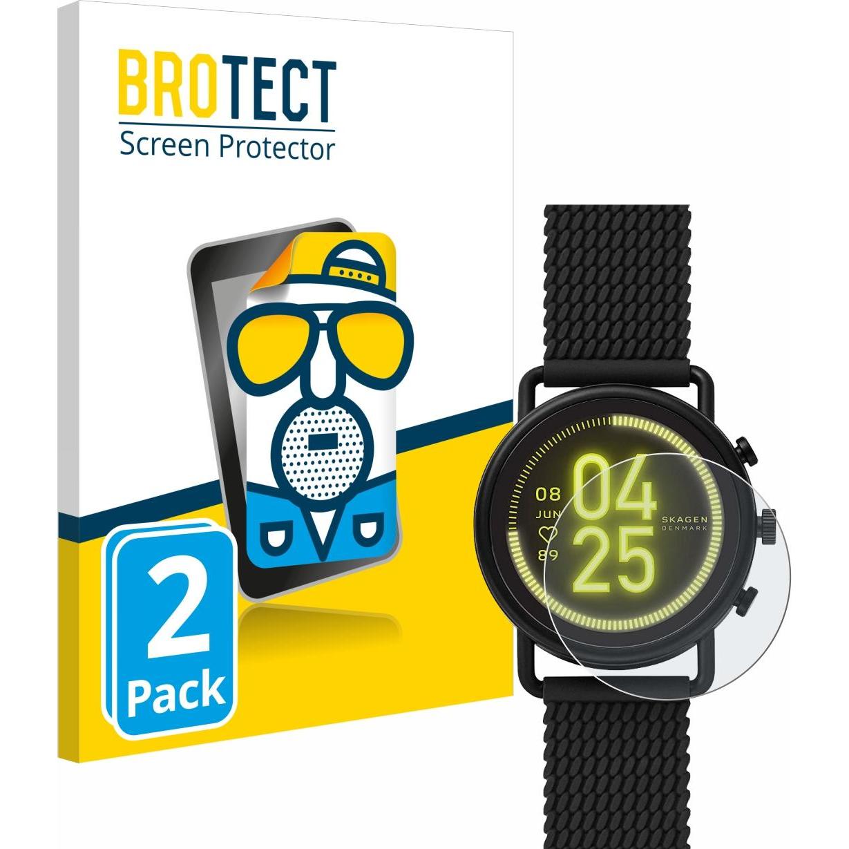 BROTECT Entspiegelungs-Schutzfolie Displayschutz Matt, Smartwatch Schutzfolie, Grau