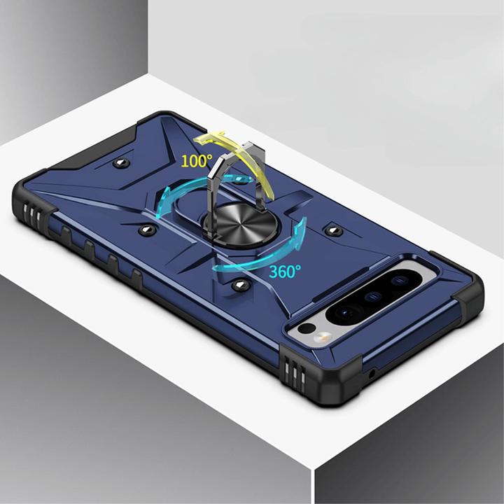 Produktbild Cover-Discount Google Pixel 8 Pro - Armor Case mit Kickstand blau (Google Pixel 8 Pro)