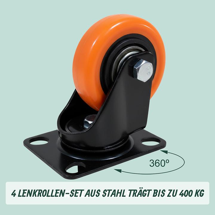 Actual product image Relaxdays 4x swivel wheels