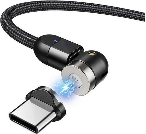 Immagine prodotto Maclean Cavo USB 2.0 MCE475 magnetyczny USB C kątowy 2m czarny (2 m, USB 2.0)