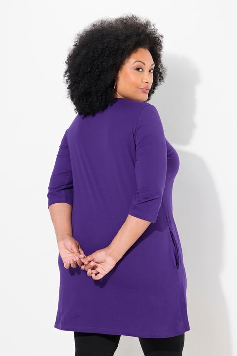 Produktbild Ulla Popken Longshirt, A-Linie, Carré-Ausschnitt, 3/4-Arm (50, 52)