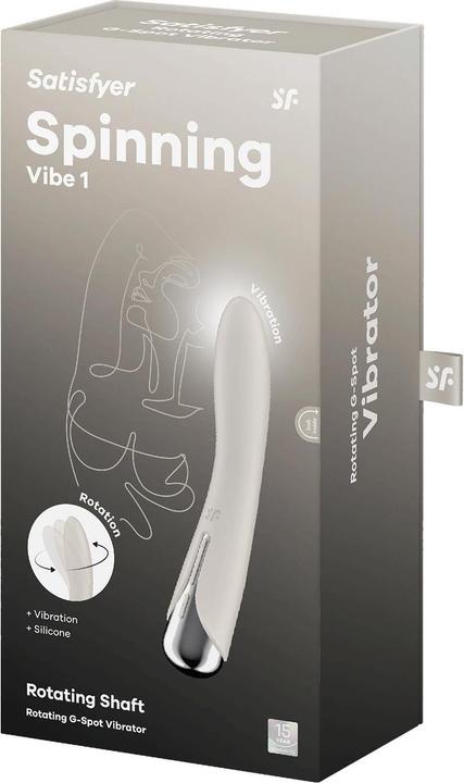 Actual product image Satisfyer Spinning Vibe 1 G-Spot Beige Rotator Vibrator