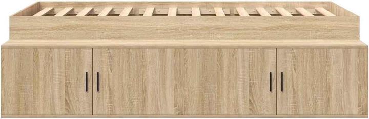Produktbild vidaXL Stauraum-Bettgestell Sonoma Eiche 100x200 cm (100 x 200 cm)