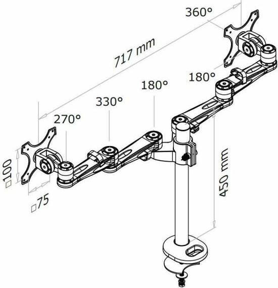 Actual product image Neomounts FPMA-D935DG monitor table mount (Table, 27", 12 kg)