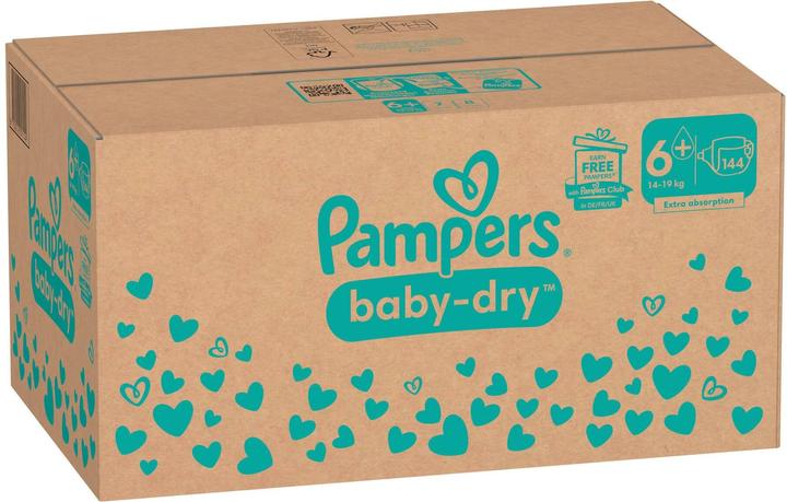 Productafbeelding Pampers Baby-Dry (Maat 6+., Maandelijks pakket, 144 Stuk)