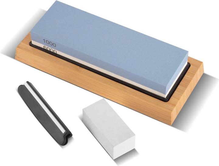 Stahlwerk Grinding stone set with guide rail and non-slip stand