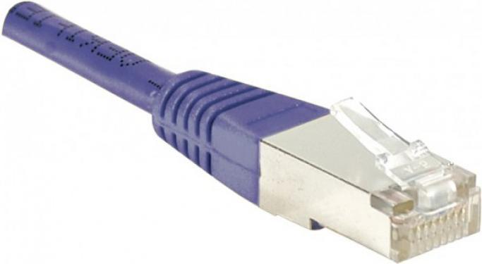 Actual product image Exertis Connect Patch cable F/UTP, CAT.6, violet, 25.0 m Patch cable with particularly narrow bend protection (CAT6, 25 m)