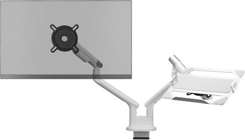Productafbeelding One for All Ontwerp monitorbeugel dubbel wit (Tabel, 35")