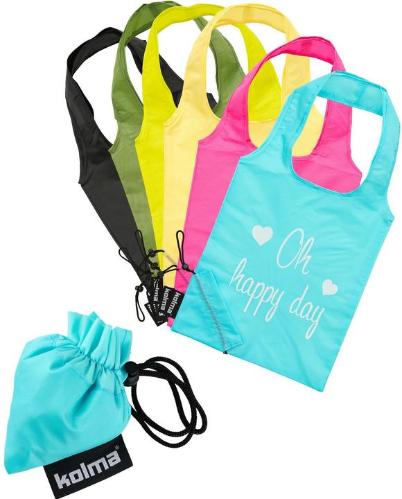 Actual product image Kolma RPET shopping bag "Oh happy day" assorted