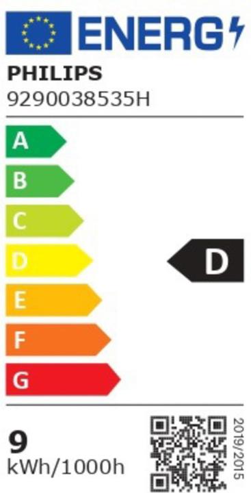 Energie-Label Philips Hue A60 - E27 pre - 1600 - 1-pak (E27, 11.80 W, 1600 lm, 1 x, D)