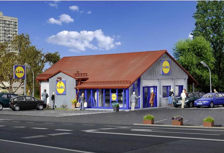 Actual product image Vollmer 43662 H0 Supermarket Lidl