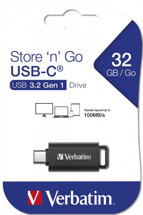 Image du produit Verbatim Rétractable 128 Go USB 3.2 Gen 1 USB-C (128 Go, USB-C)