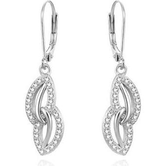 Agato, Ohrringe, Matching silver earrings with zircons AGUC3504