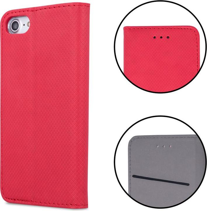 Produktbild OEM Smart Magnet case for Realme 14 5G / 14T 5G red (Xiaomi Redmi Note 14 5G)