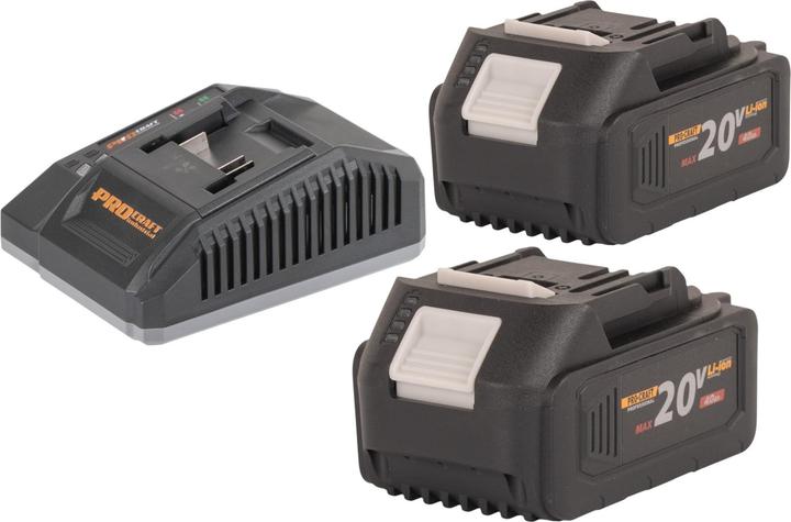 Procraft Starter Pack C20/4 Ladegerät 20 V 4 A + 2x 20/4 Akku 4,0 Ah (20 V)