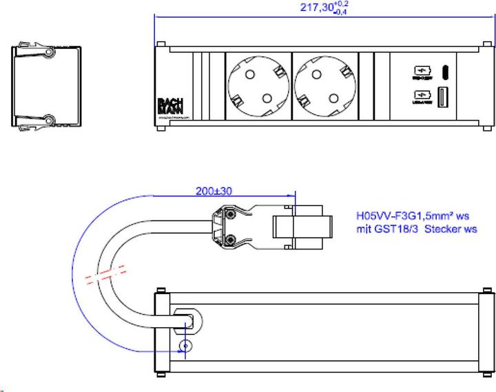Produktbild Bachmann 912.700 (2x, CEE 7/3)