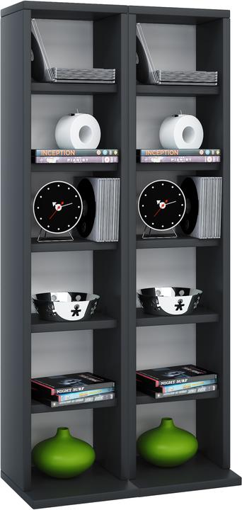 Actual product image VCM Wood CD DVD Stand Shelf Milano (42 x 20 x 92 cm)