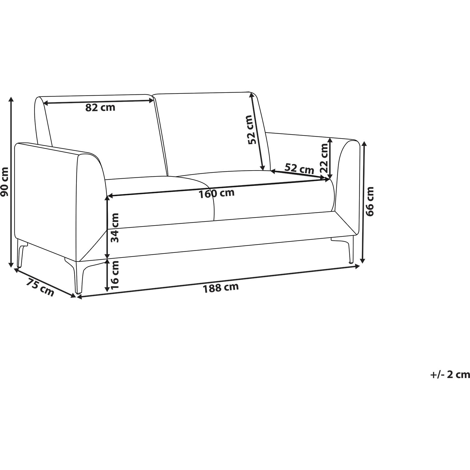 Thumbnail - Beliani, Sofa, Fenes (3-Sitzer)