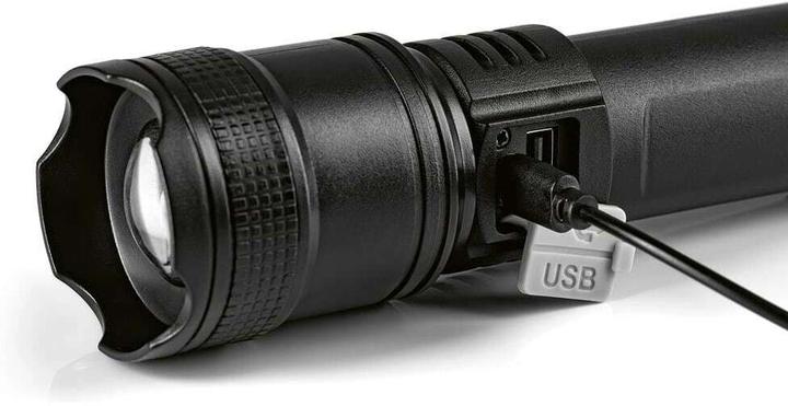 Actual product image Easymaxx Taschenlampe wiederaufladbar 3.7 V schwarz inkl. USB-Kabel (17.50 cm, 200 lm)