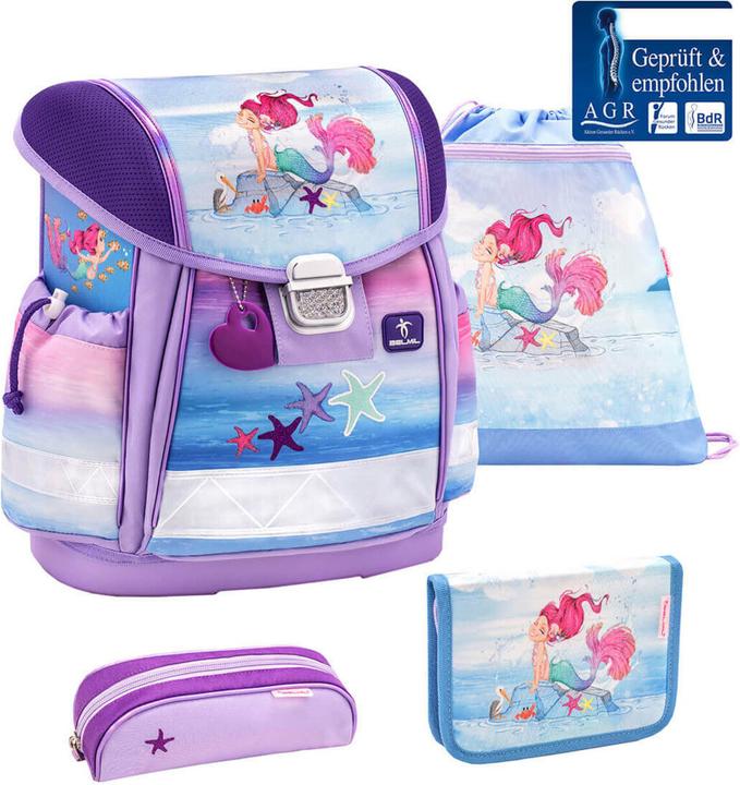 Produktbild Belmil CLASSY Schulrucksack 4-teiliges-Set Beautiful Mermaid (19 l)