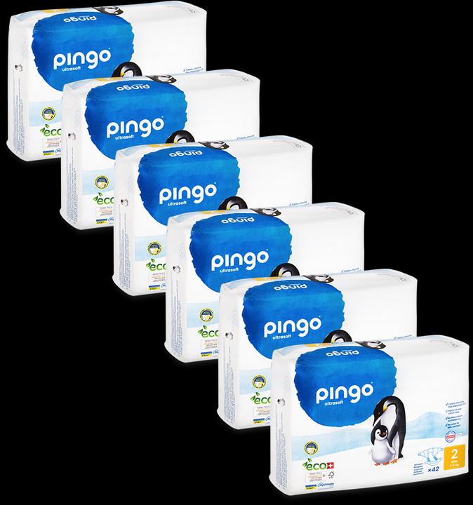 Pingo Eco nappies (Size 2, Monthly box, 252 Piece)