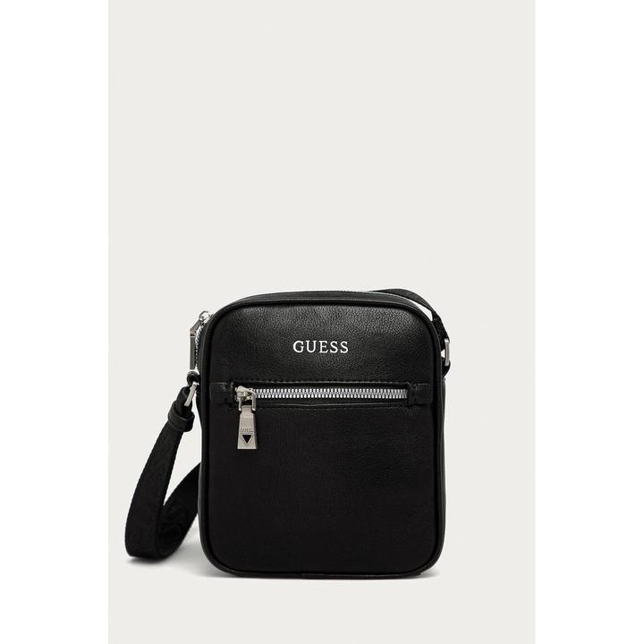 Actual product image Guess Scala, Mini, Textile Crossbody Bag, Black, For Men