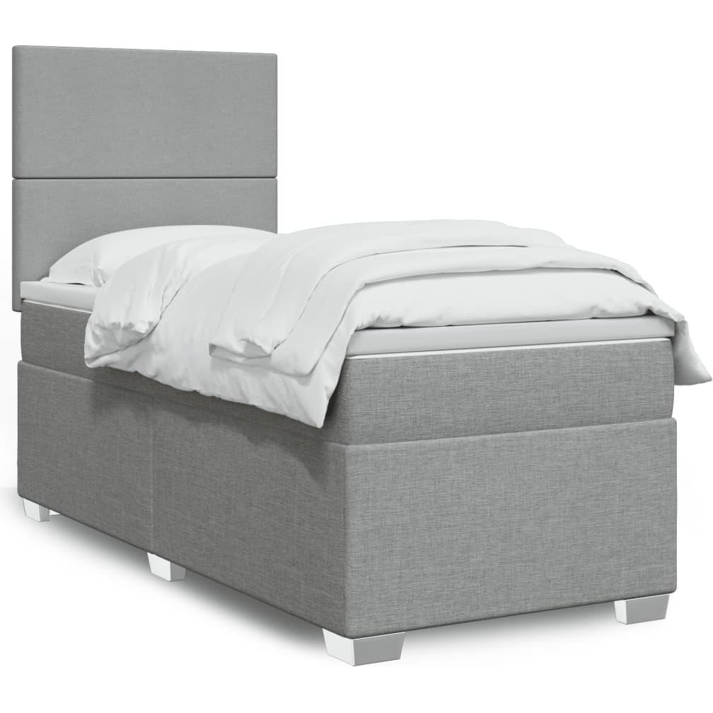 VidaXL, Bett, Bo x springbett mit Matratze 120 x 200 cm Stoff (120 x 200 cm)