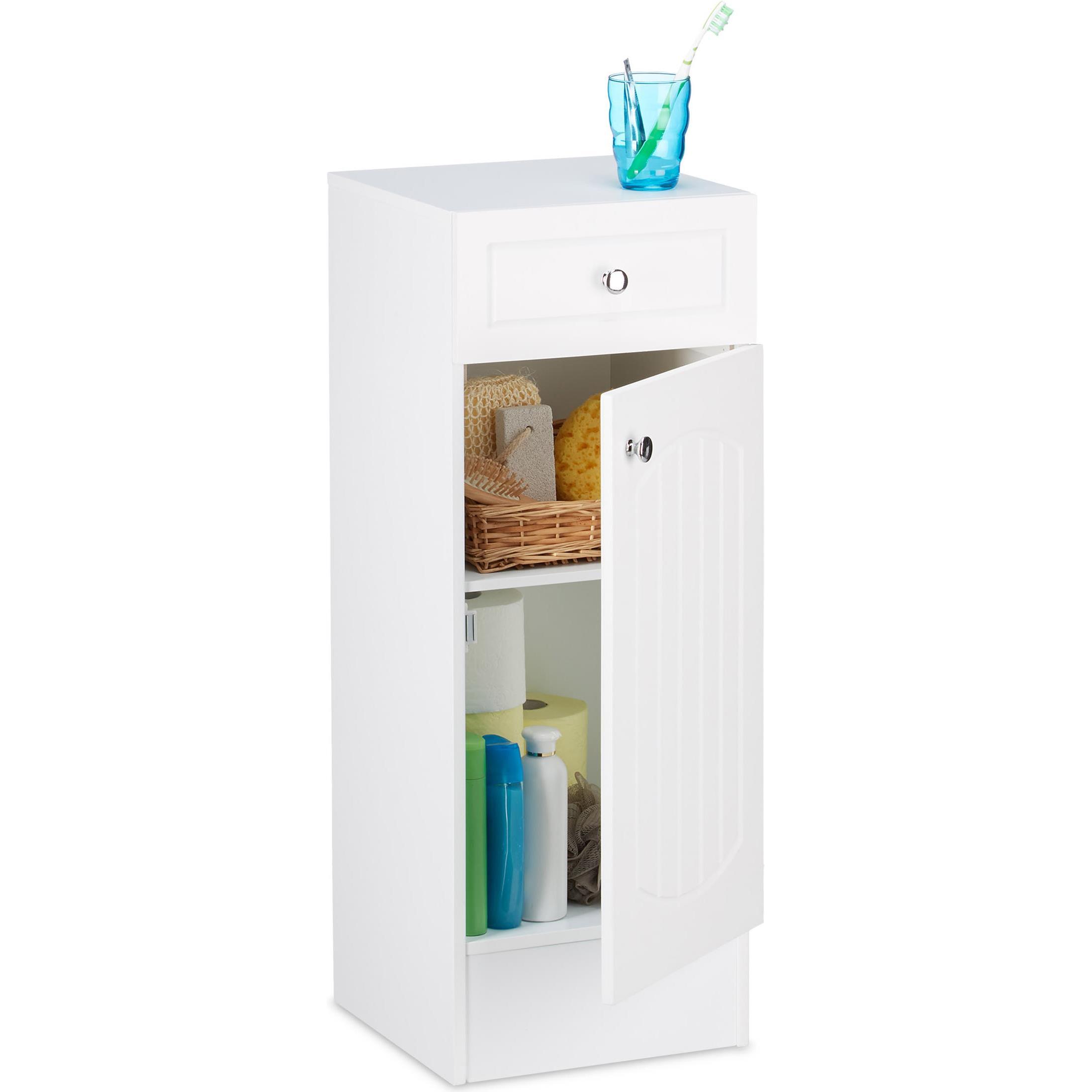 Relaxdays, Badezimmerschrank, Badschrank (30.5 x 30.5 x 80 cm)