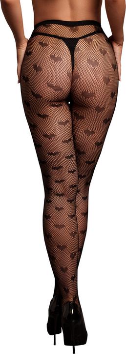 Actual product image Le Désir Heart Patterned Tights - One Size - Black (One size)