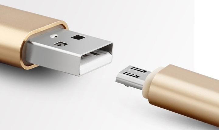 Immagine prodotto Hermex Anki Micro USB Metallo Cavo di ricarica Cavo dati 1m ORO (1 m, USB 3.0)