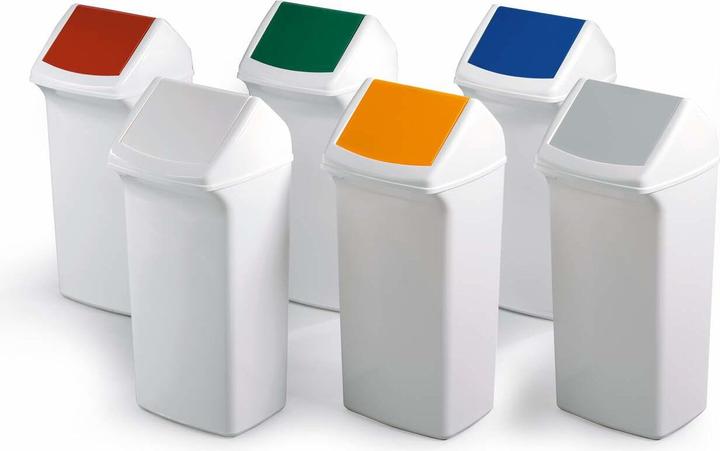 Produktbild Durable Deckel Polyethylen gelb B330xT330mm passend für Abfallsammler 40 l mit Einwurfklappe (40 l)