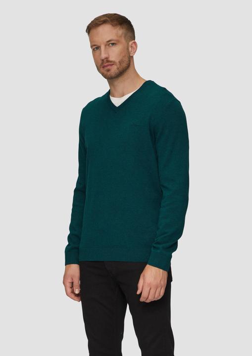Produktbild S.Oliver Strickpullover Strickpullover mit Logo-Stickerei (3XL)