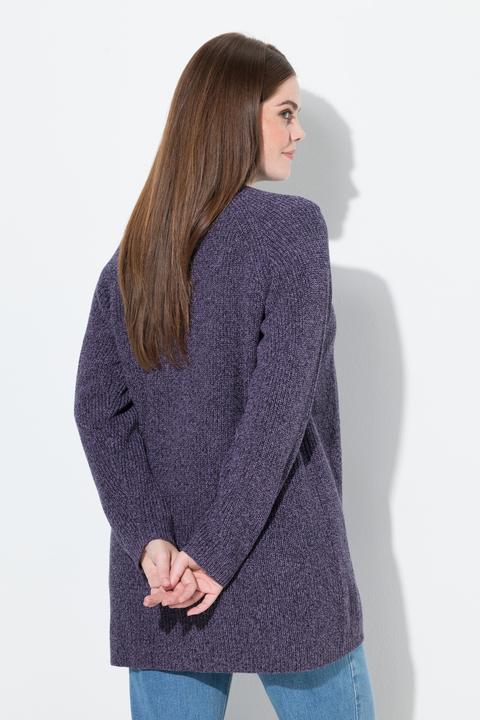 Produktbild Ulla Popken Strickjacke, Rippstrick, offene Form (54)