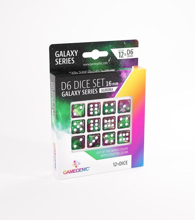 Actual product image Gamegenic Set de 12 Dés D6 - Galaxy Series : Aurora