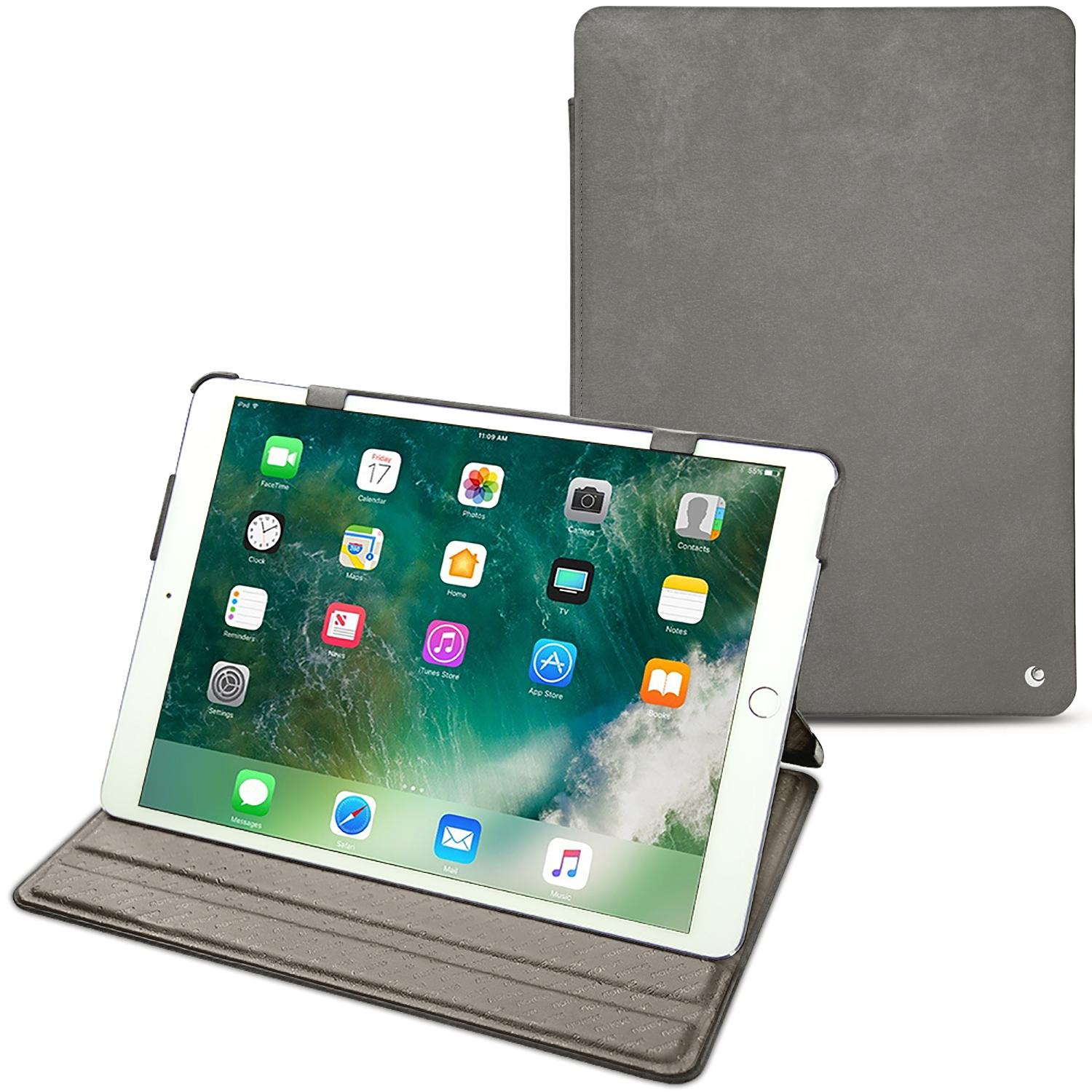 Noreve Lederschutzhülle horizontal (iPad Pro 10.5), Tablet Hülle, Grau