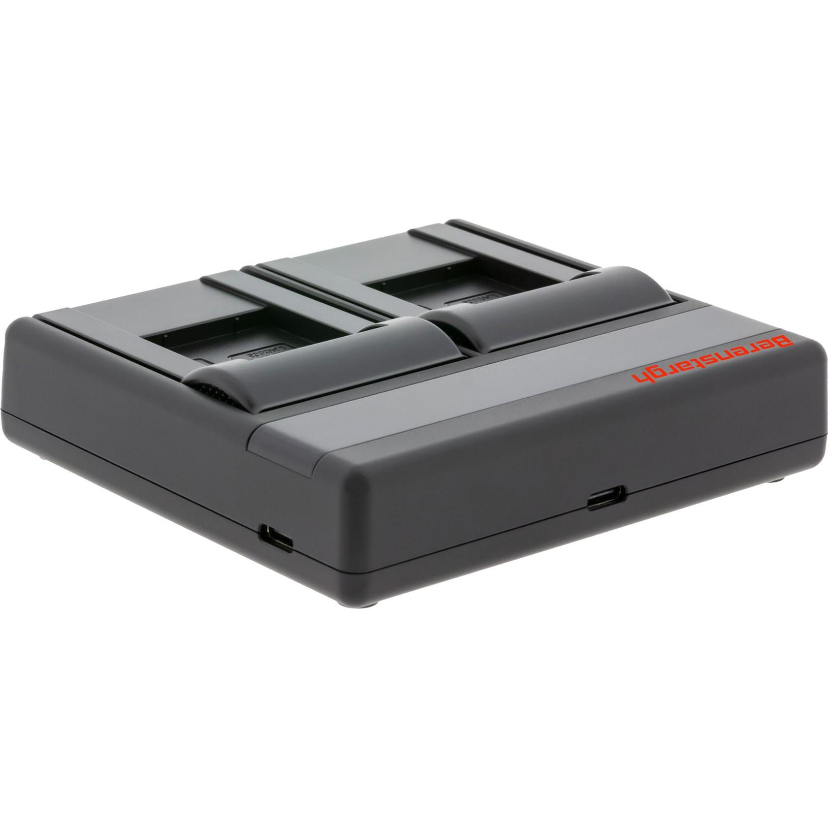 Berenstargh Dual PD Hyper Ladegerät f. SupTig 3 SJ4000 USB-C in/out Powerbankfunktion (Caricabatterie per fotocamere), Alimentatore fotocamera