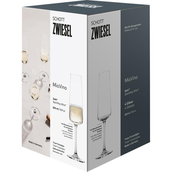 Actual product image Schott Zwiesel Champagne glass MioVino 7 4 pieces (26 cl, 4 Glasses, Champagne glasses)