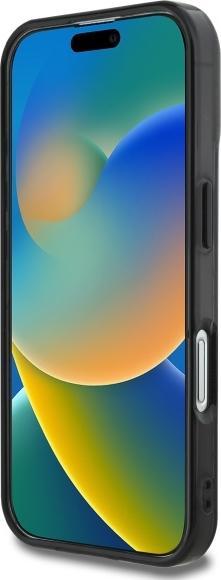 Actual product image Guess GUHMP16SH4PYEEK iPhone 16 6.1" czarny/black hardcase IML Peony On 4G Background MagSafe (Apple iPhone 16)