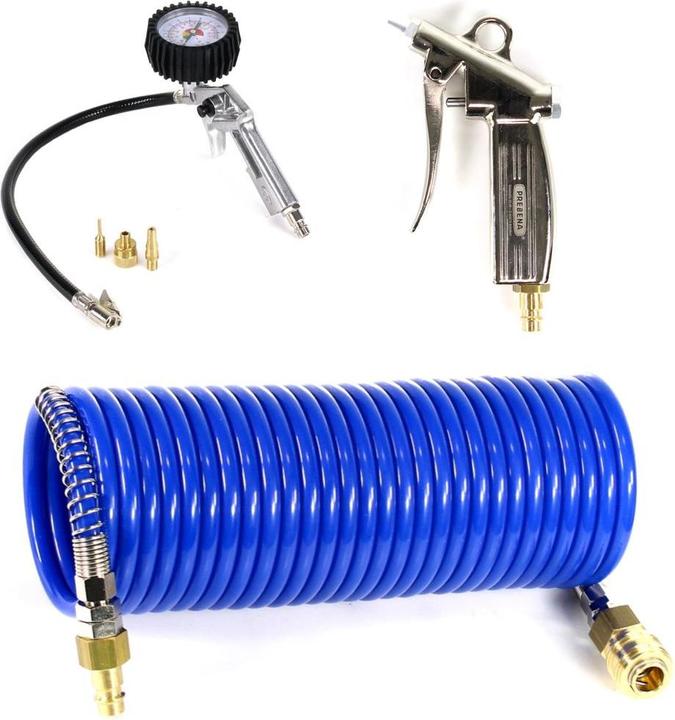 Productafbeelding Metabo Vermogen 180-5 W OF compressor 8 bar 1,1 kW + spiraalslang 7,5 m + blaaspistool + bandenopblazer (5 l, 8 bar)